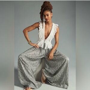 NWT Anthropologie Ob by a scarf Tie print Pants